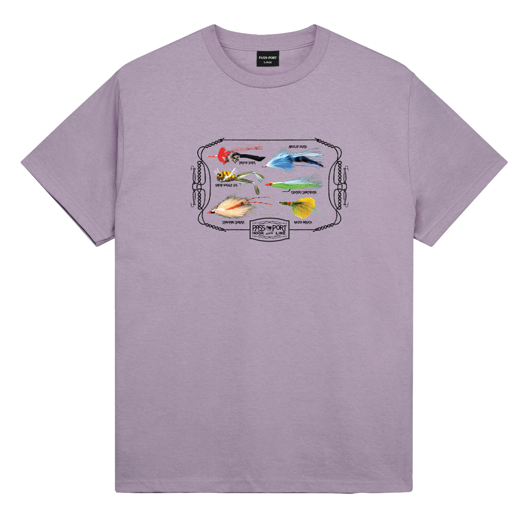 PASS~PORT Lures T Shirt - Dusty Lilac - front