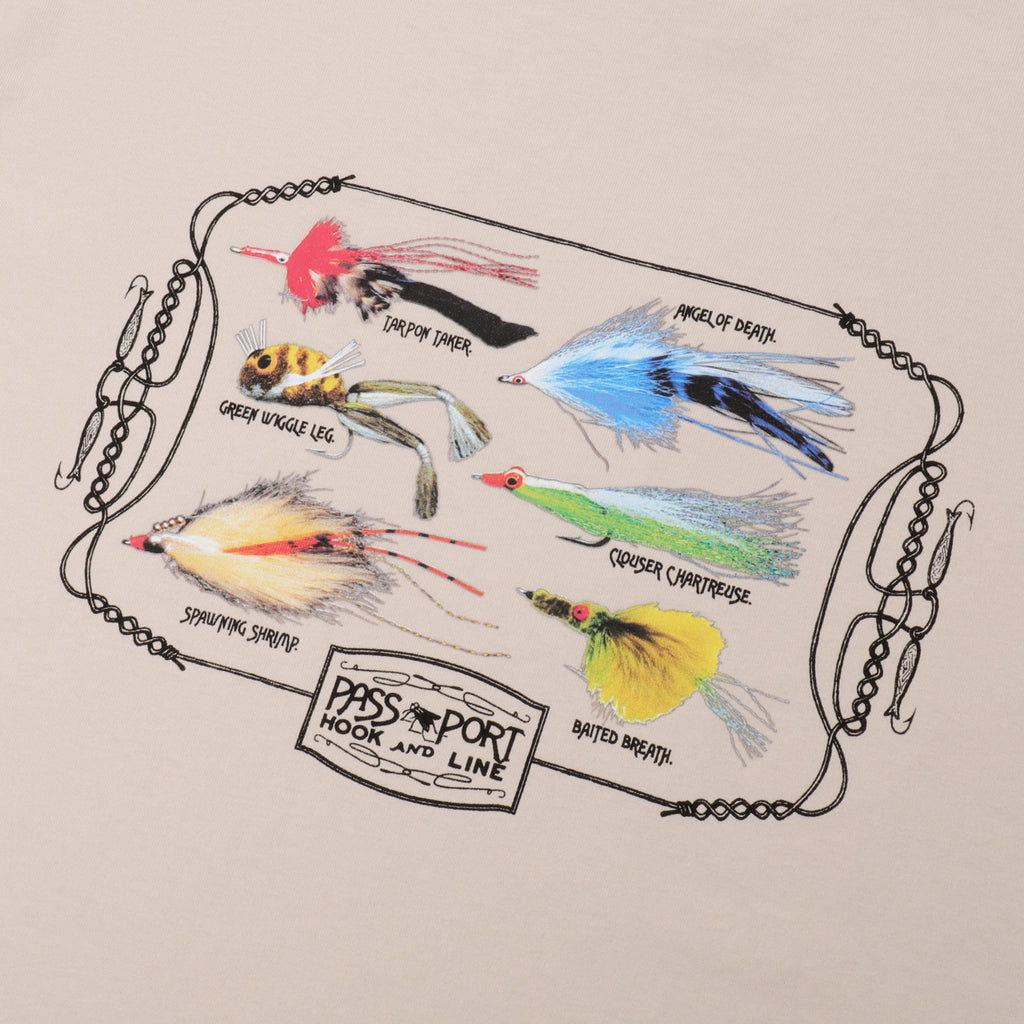 PASS~PORT Lures T Shirt - Natural - closeup