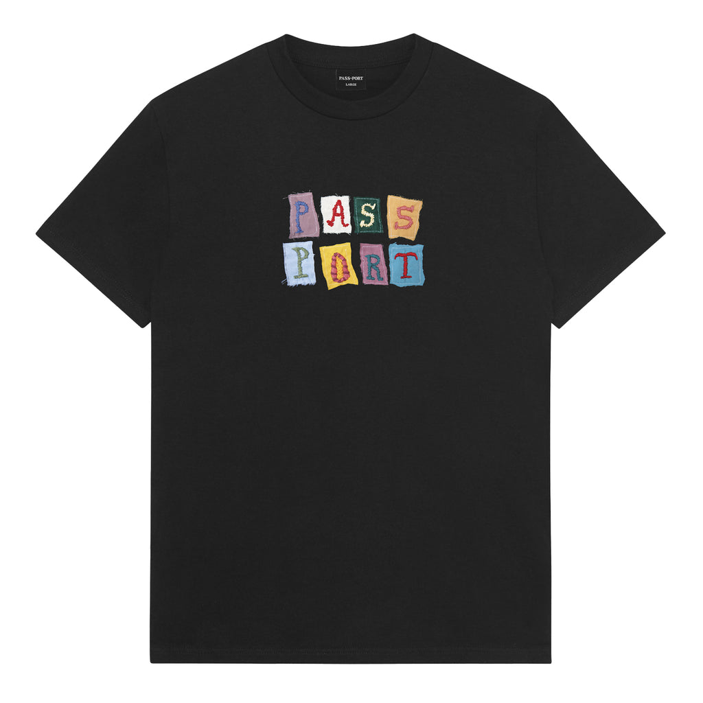 PASS~PORT Patchwork T Shirt - Black - front