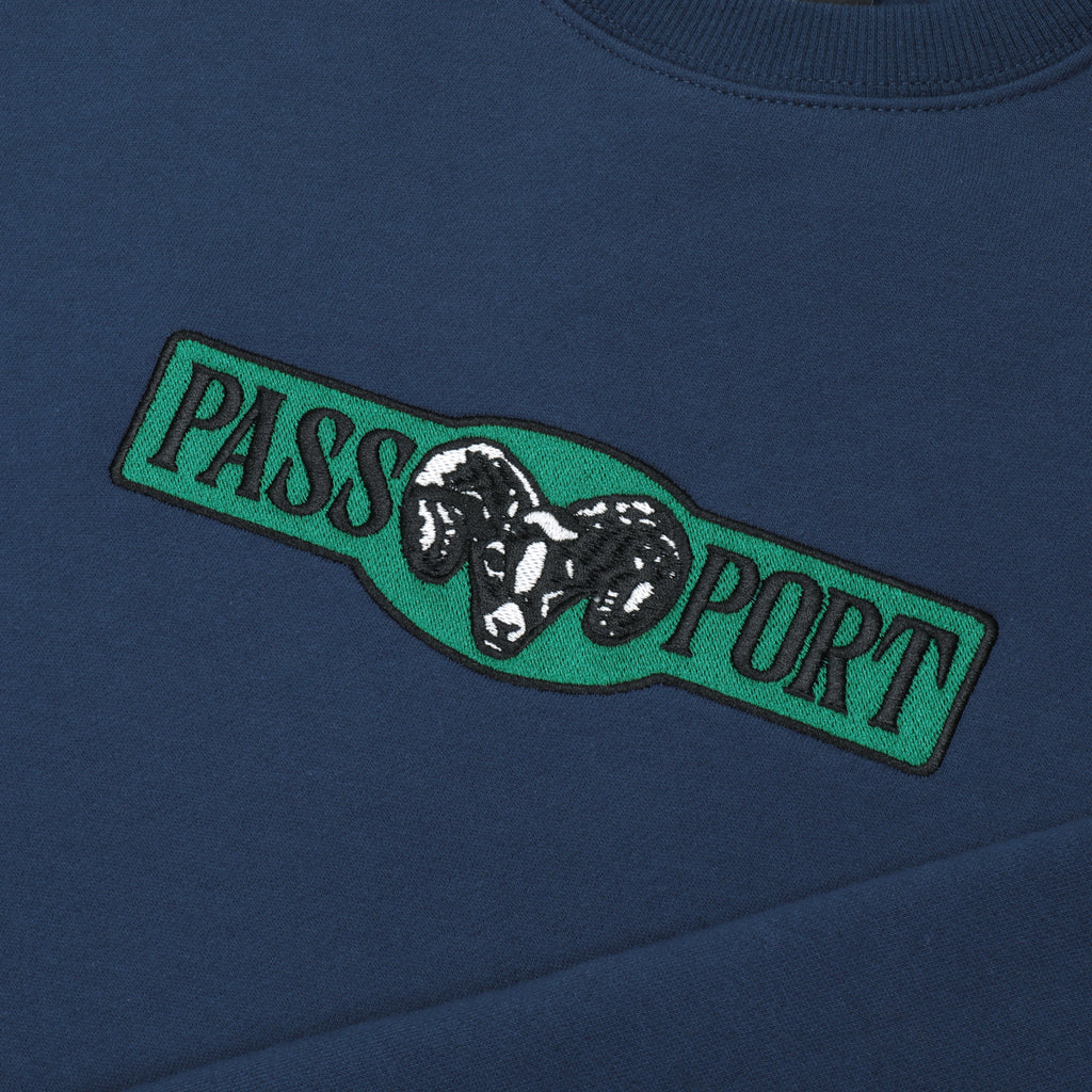 PASS~PORT Ram Crew Sweatshirt - Navy