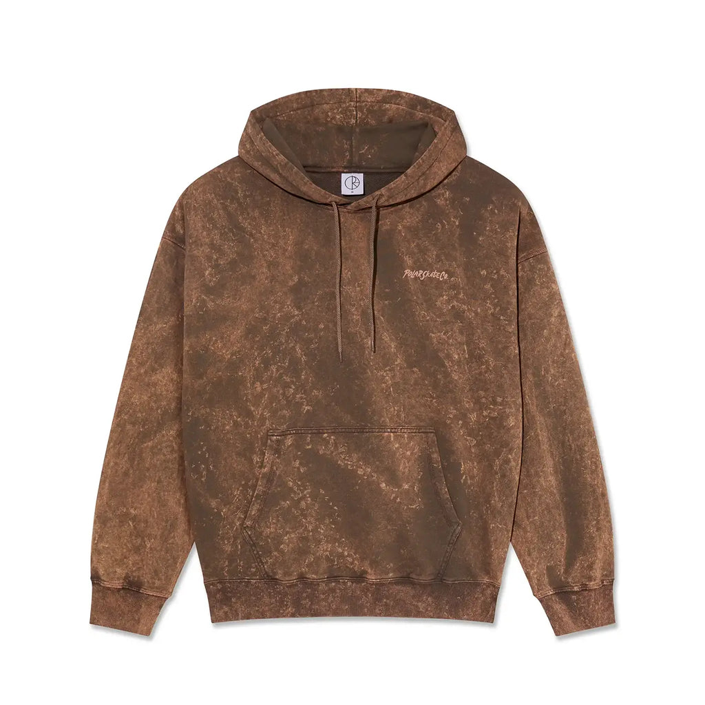 Polar Skate Co Acid Frank Surf Logo Hoodie - Brown - front