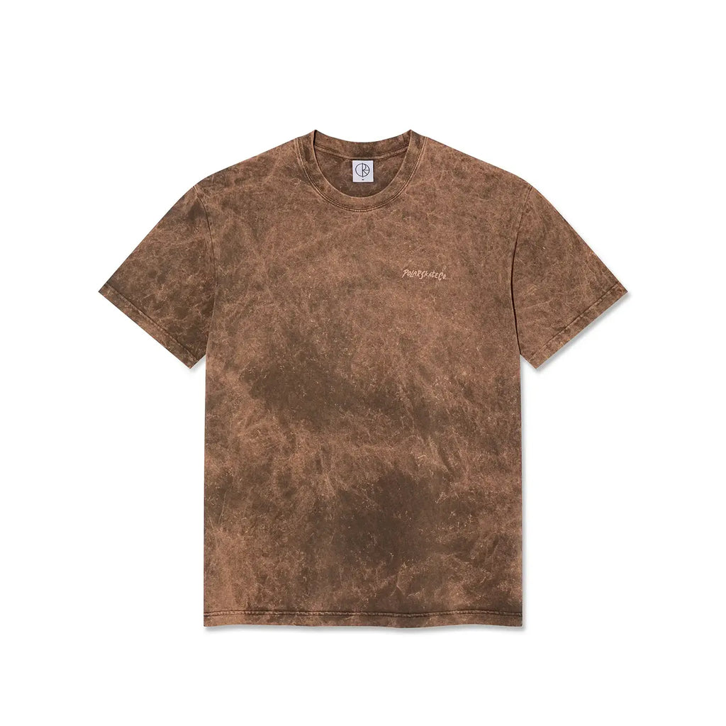 Polar Skate Co Acid Surf Logo T Shirt - Brown - front