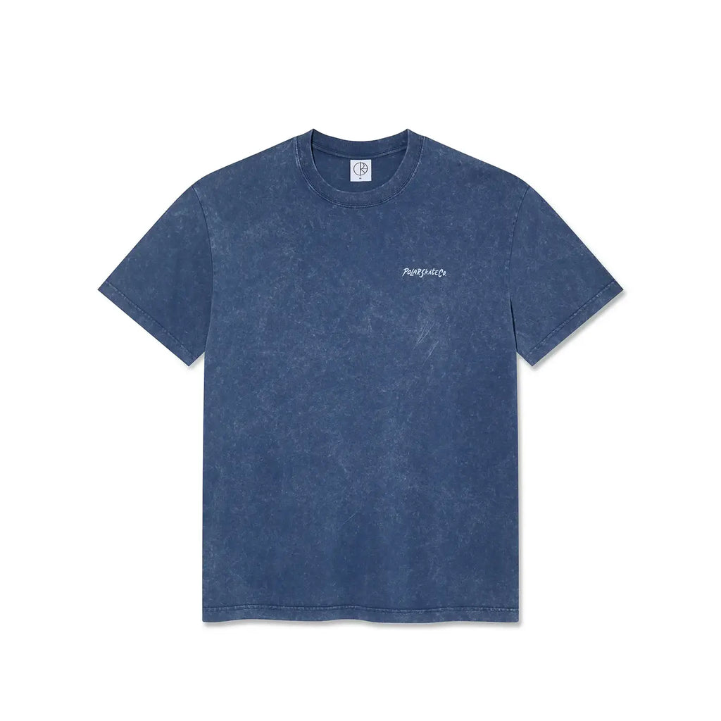 Polar Skate Co Acid Surf Logo T Shirt - Dark Blue - front