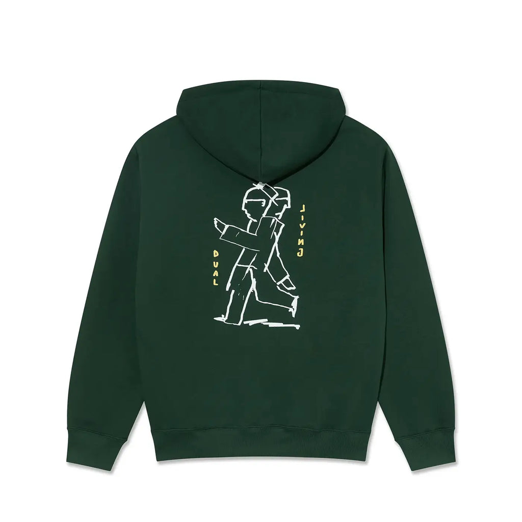 Polar Skate Co Dave Dual Living Hoodie - Dark Green - back