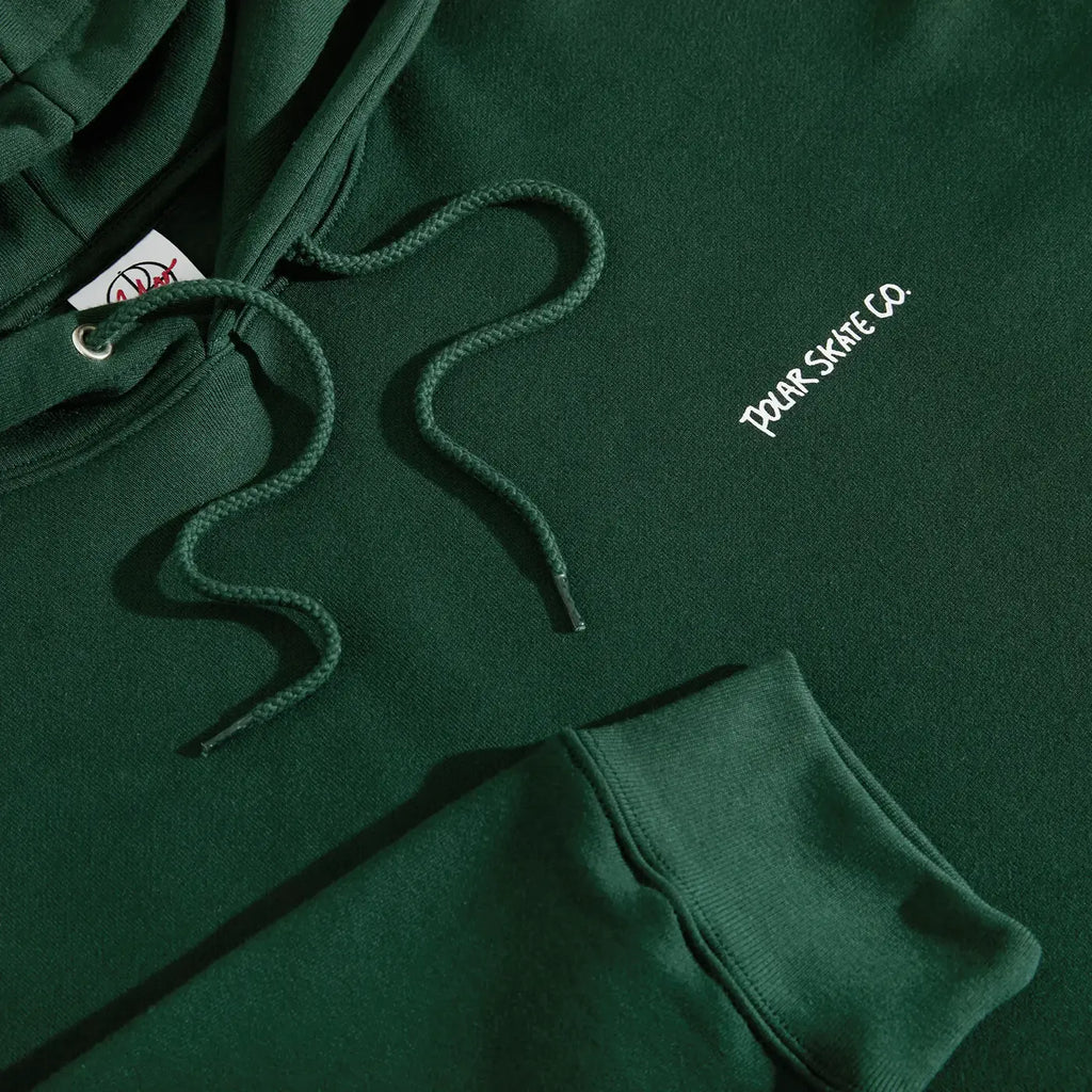 Polar Skate Co Dave Dual Living Hoodie - Dark Green - closeup2