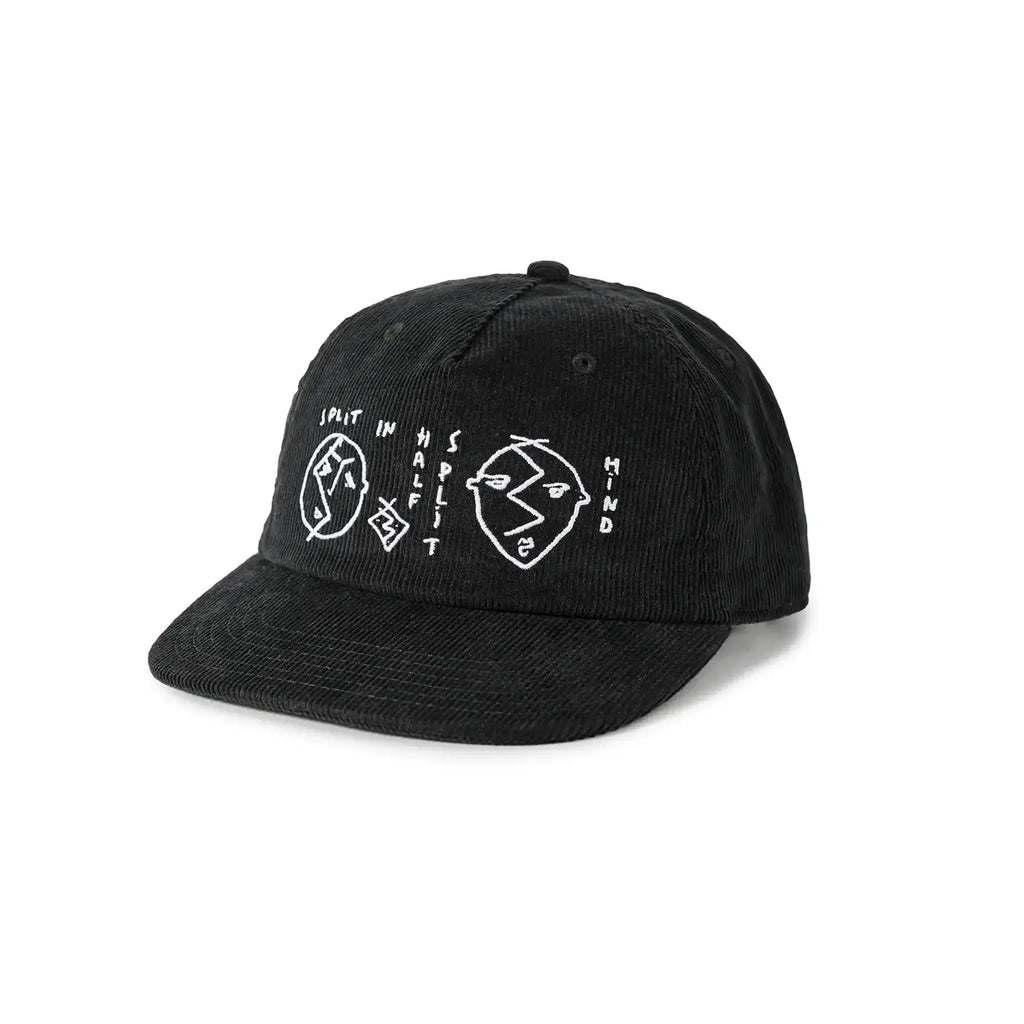 Polar Skate Co James Split in Half Cap - Black - front