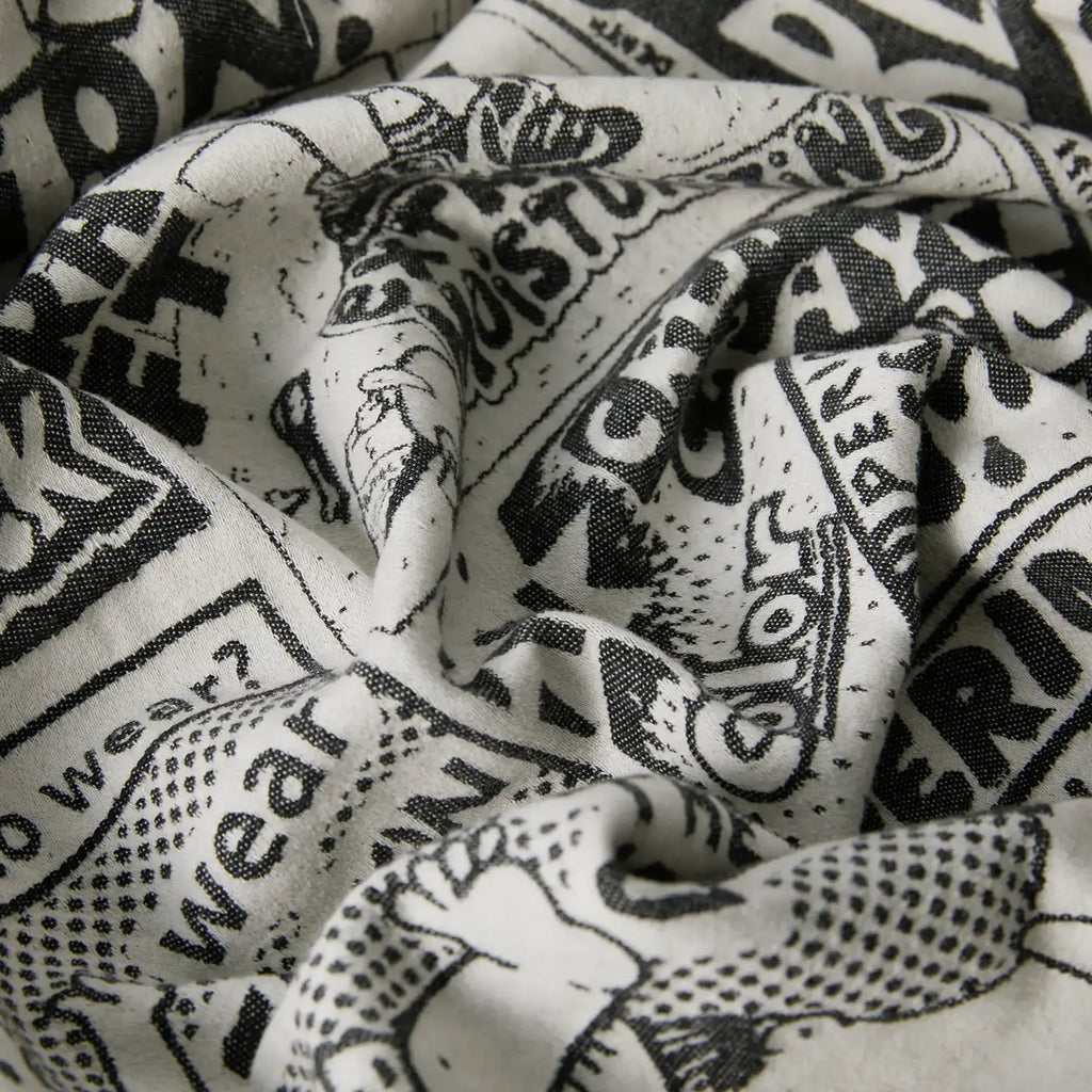 Polar Skate Co Newspaper Picnic Blanket - Black / White