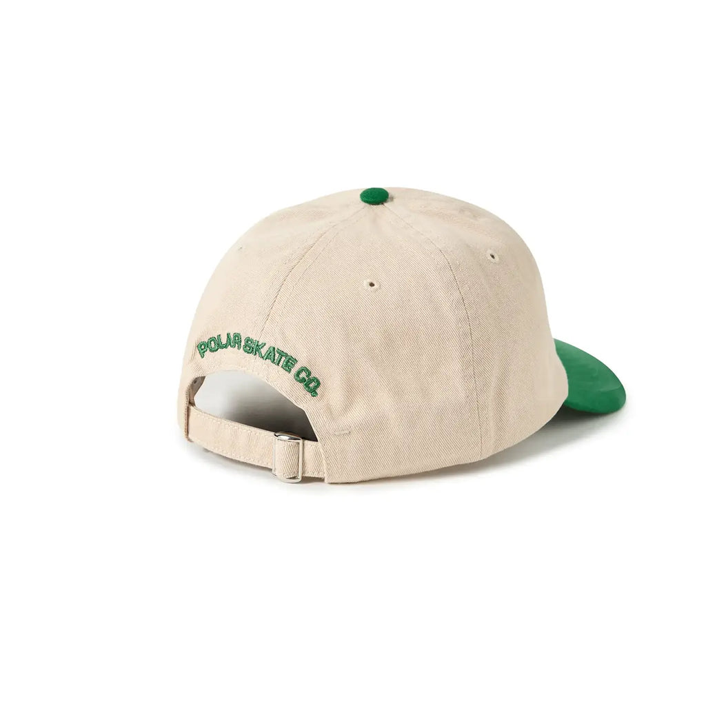 Polar Skate Co Sai Stroke Logo Cap - Ecru / Green - back