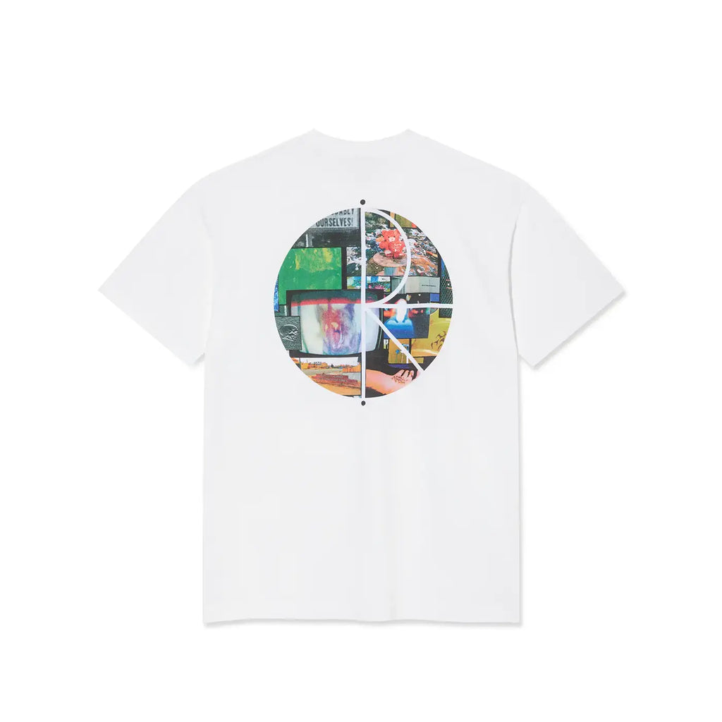 Polar Skate Co Fill Logo Ourselves Collage T Shirt - White  back