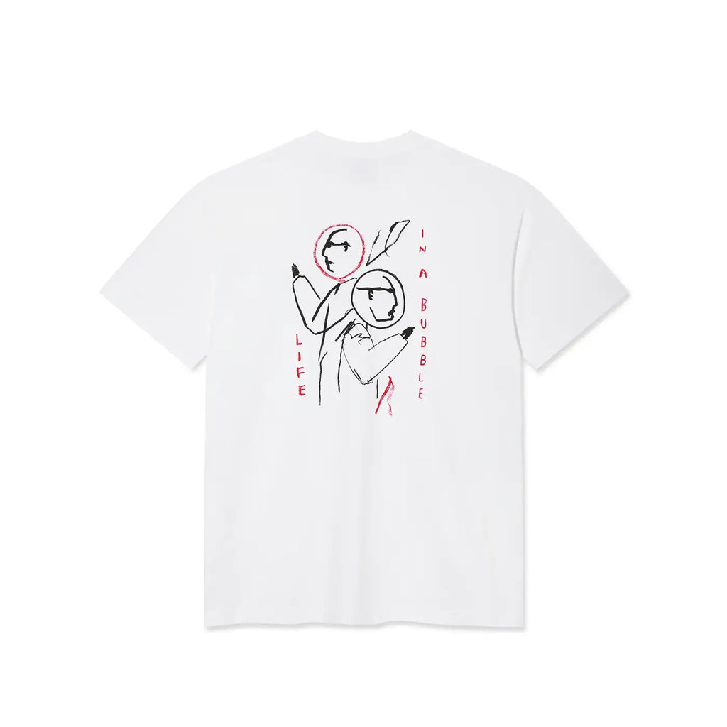 Polar Skate Co Life in a Bubble T Shirt - White - back