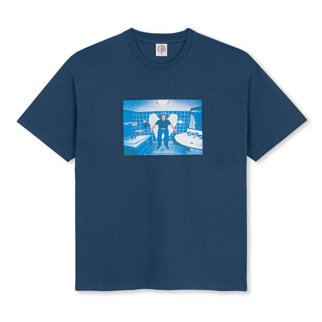 Polar Skate Co Angel Man T Shirt - Grey Blue