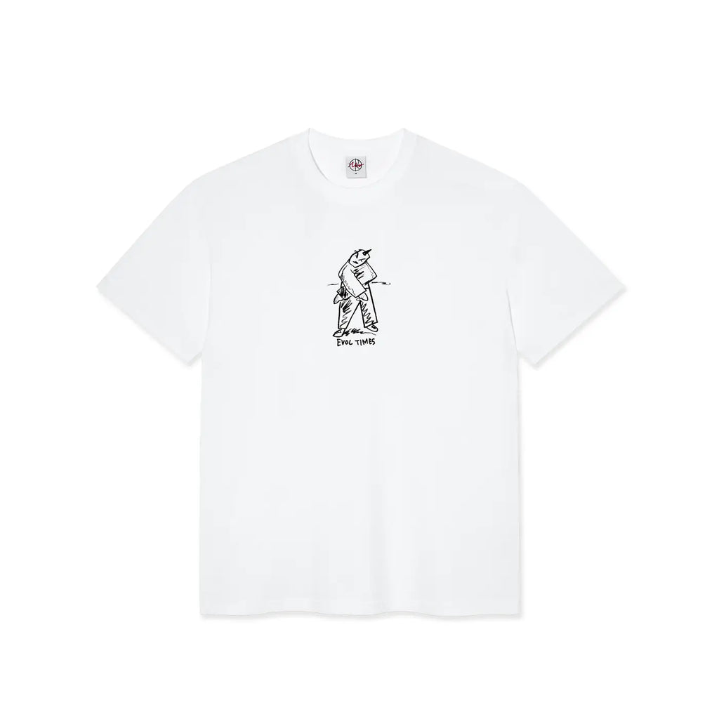 Polar Skate Co Evol Times T Shirt - White - front