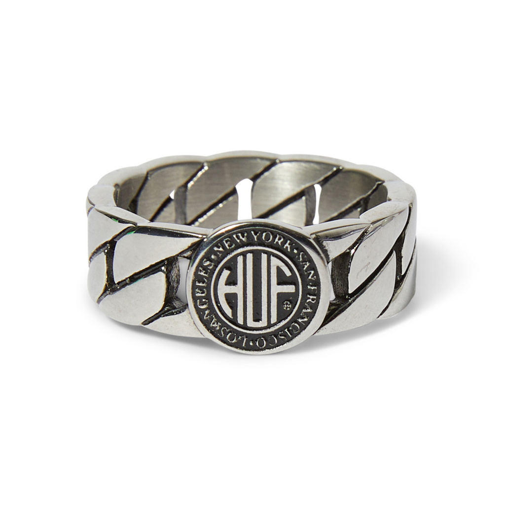 HUF Regional Cuban Link Ring - Silver - front