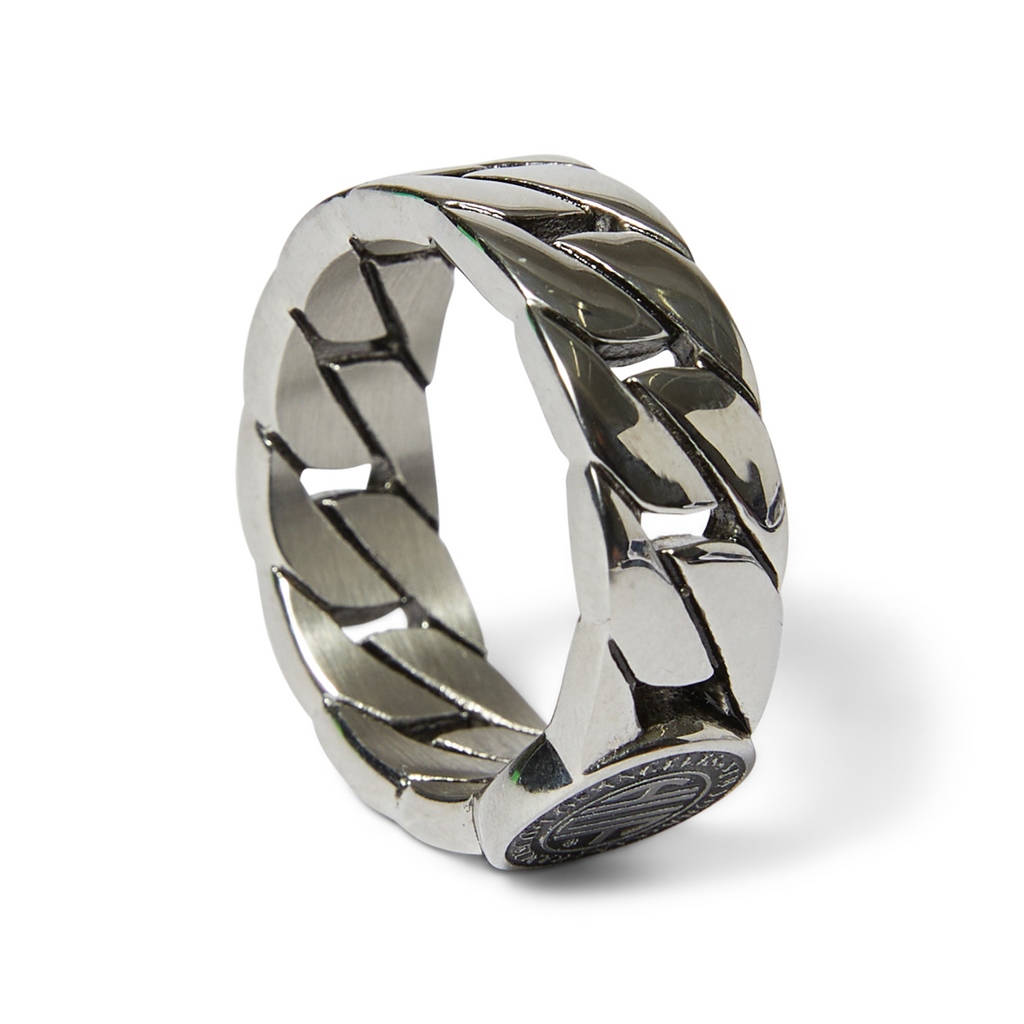 HUF Regional Cuban Link Ring - Silver - side