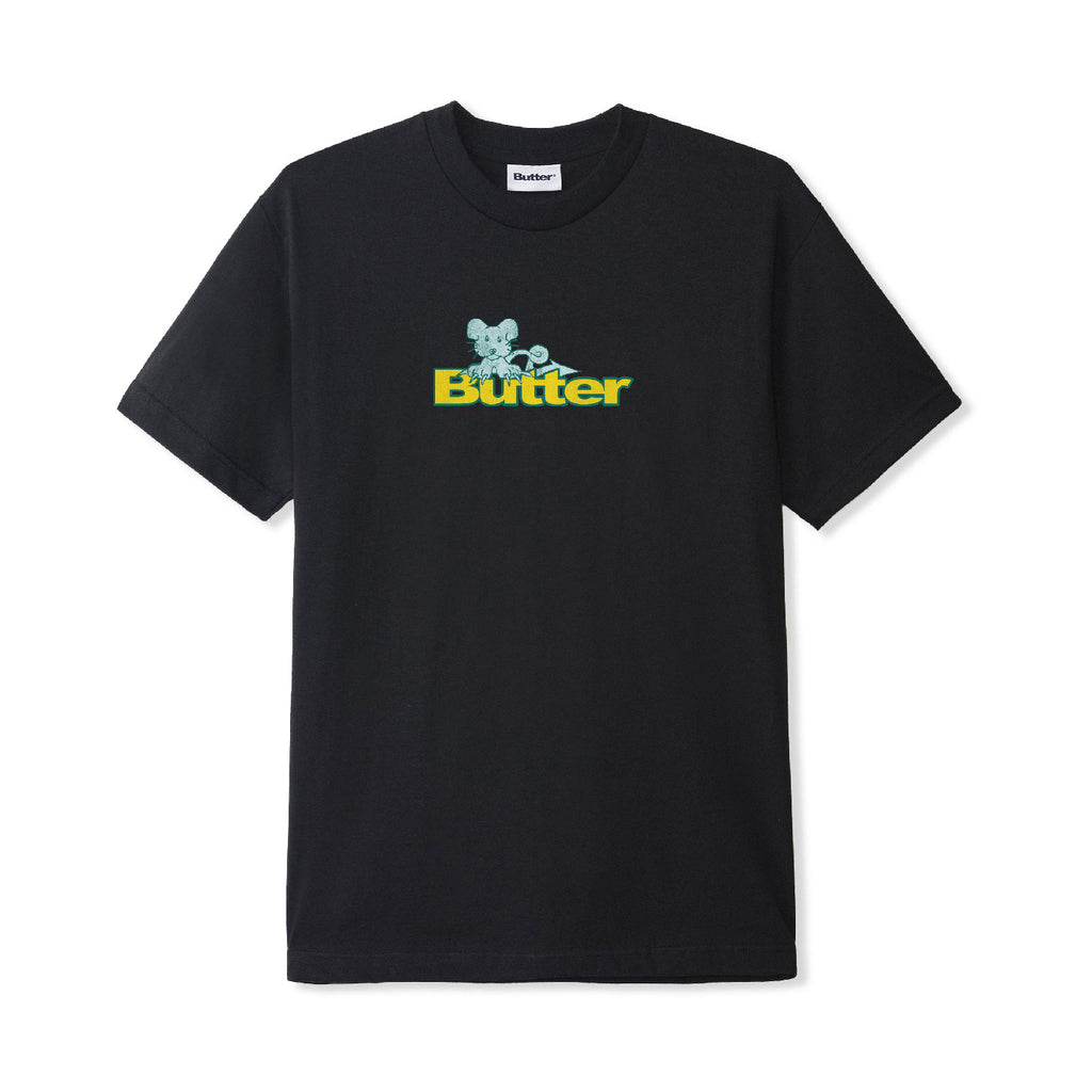 Butter Goods Rat Logo T Shirt - Black - main