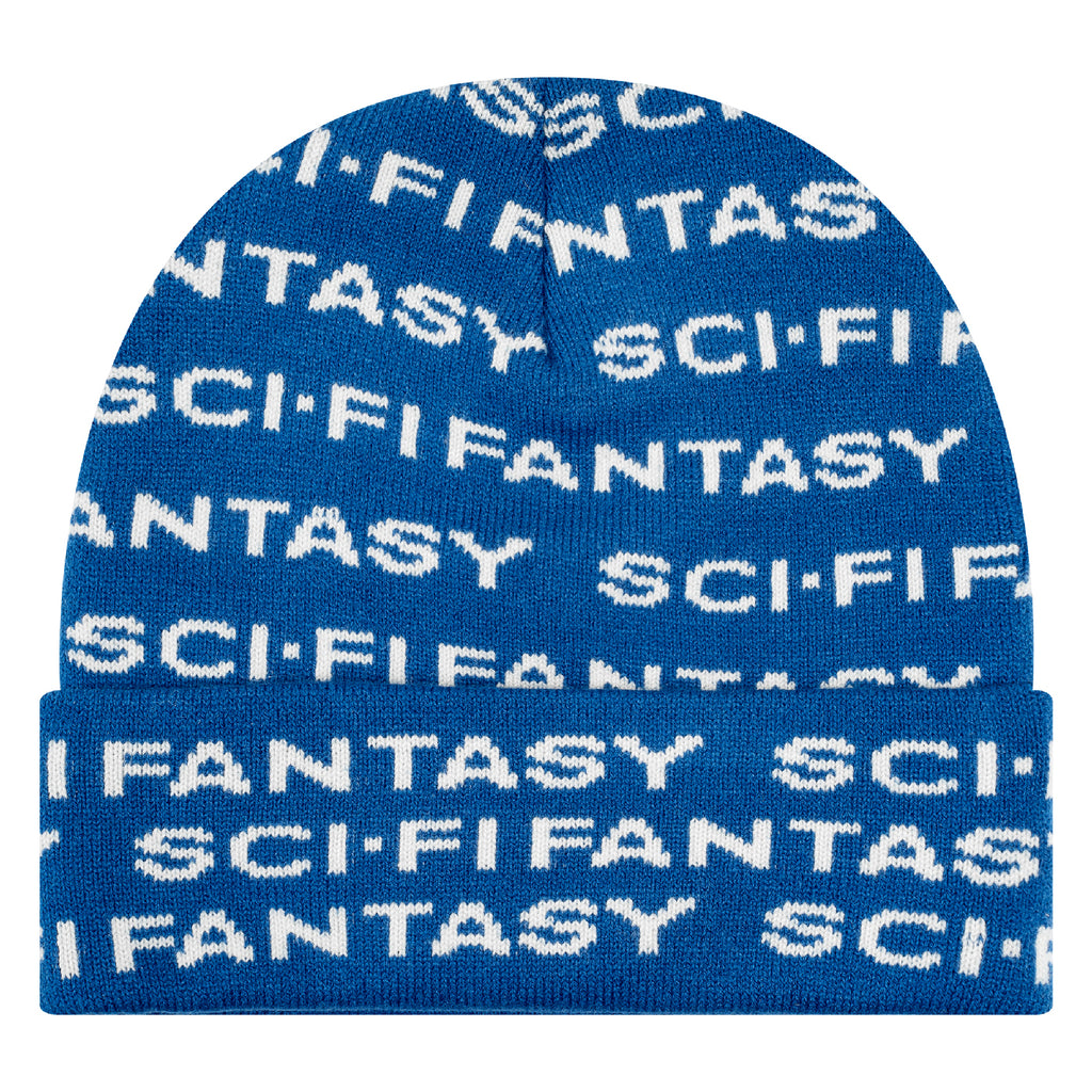 Sci-Fi Fantasy Repeat Logo Beanie - Blue - main