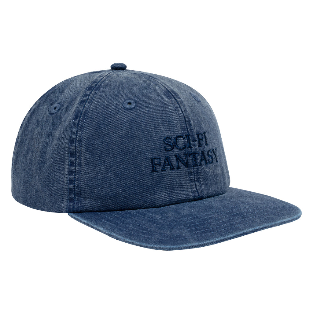 Sci-Fi Fantasy Washed Logo Cap - Navy - front