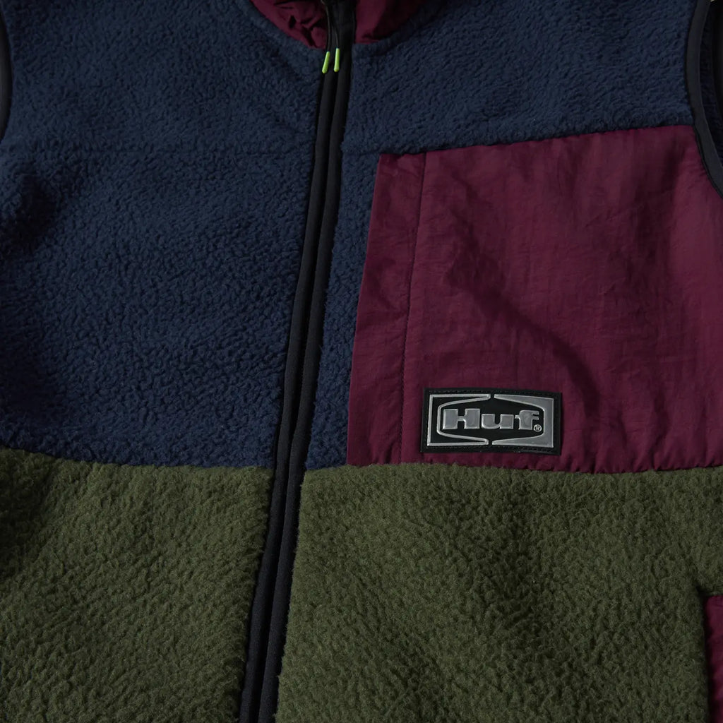 HUF Sonoma High Pile Vest - Multi - closeup