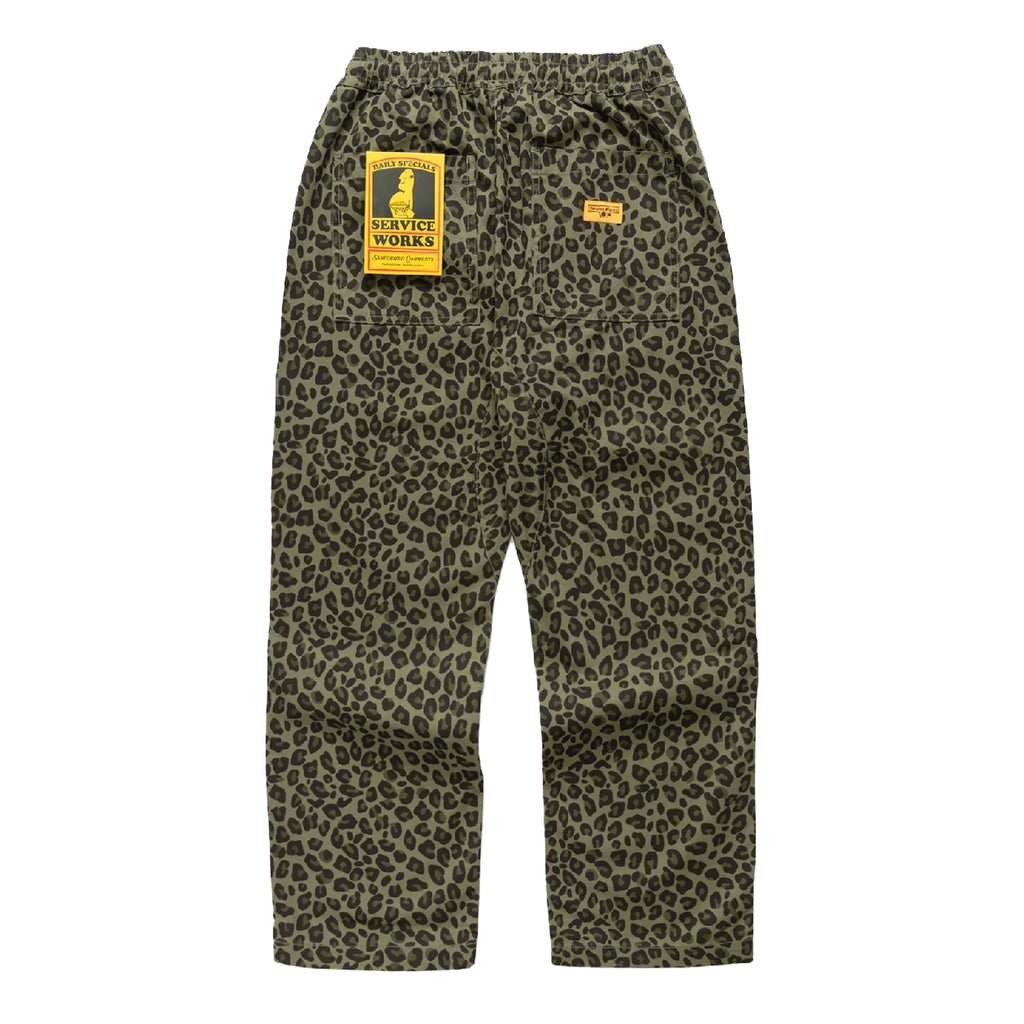 Service Works Leopard Chef Pant - Green - back