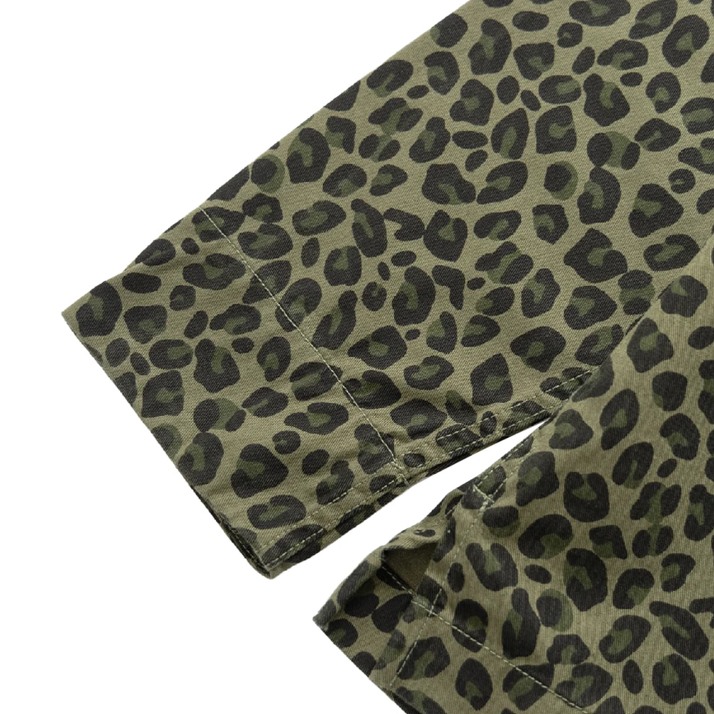 Service Works Leopard Front of House Jacket - Green - sleeve