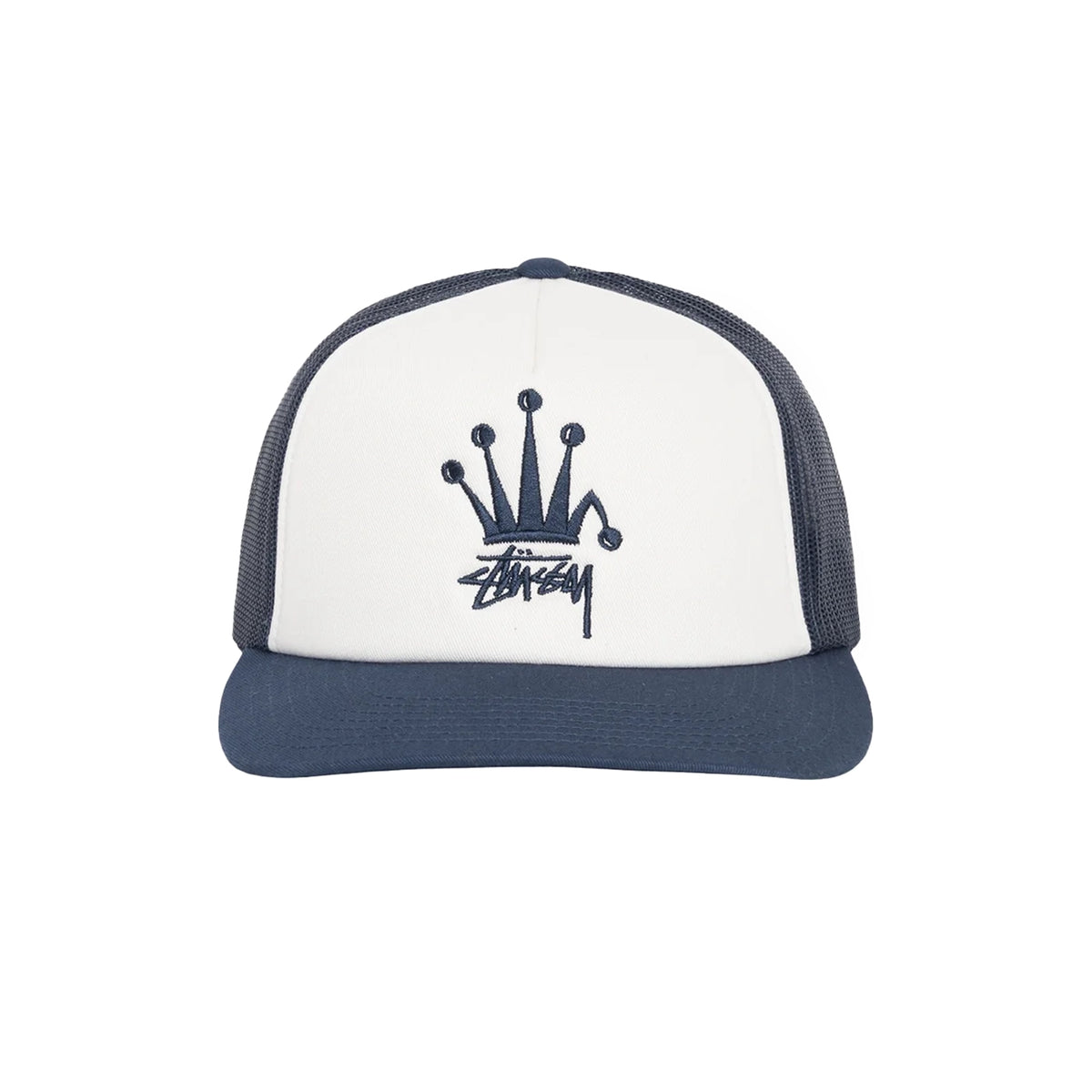 Crown Stock Trucker Cap in Navy by Stussy | Bored of Southsea