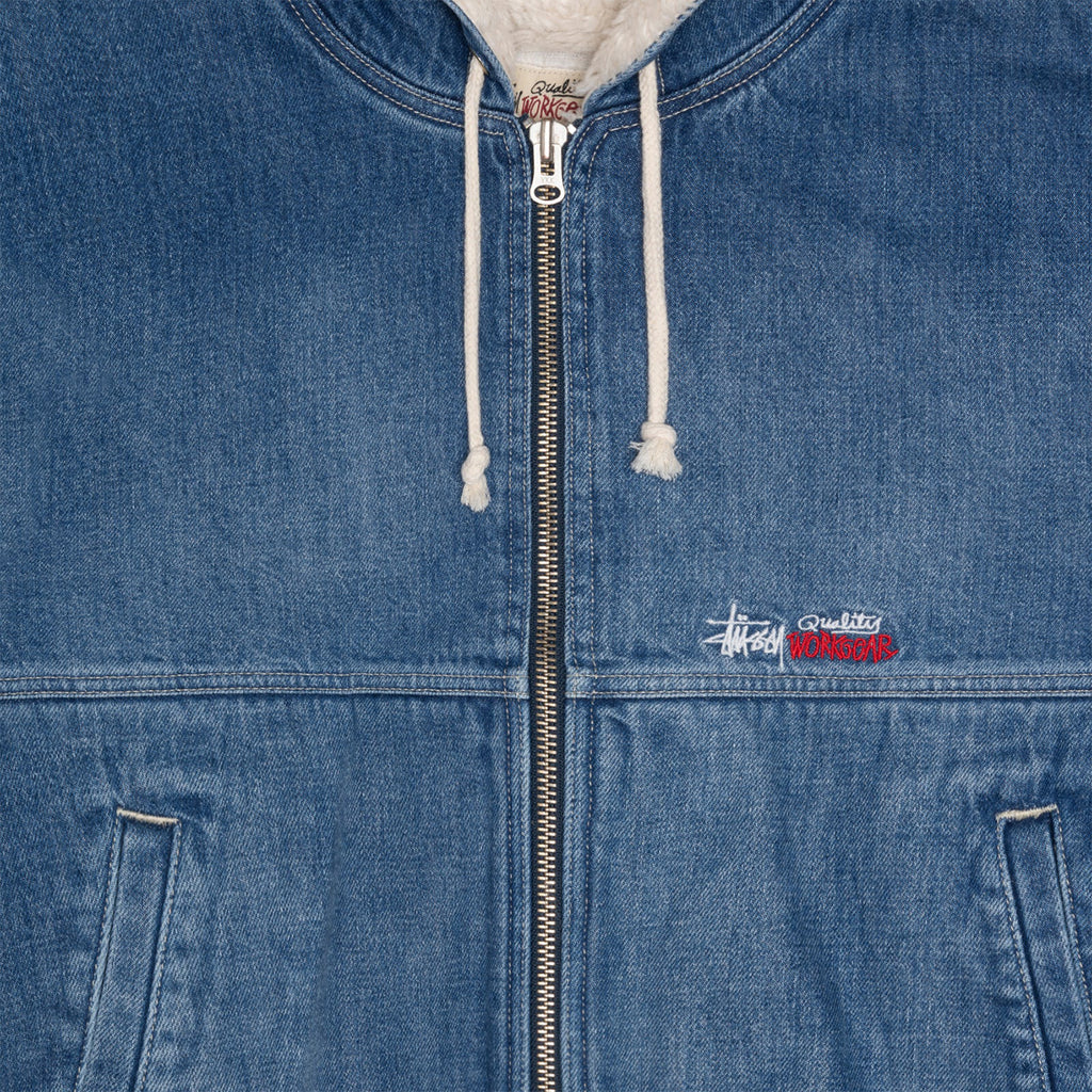 Stussy Denim Sherpa Work Jacket - Blue