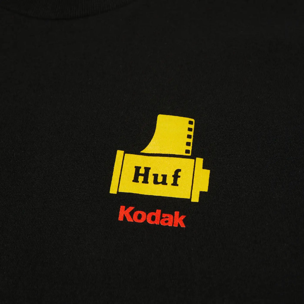 HUF x Kodak Triple Film T Shirt - Black - closeup