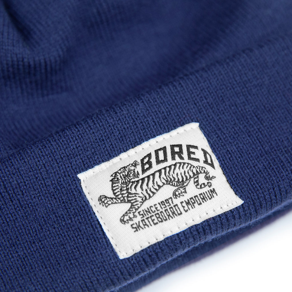 Bored of Southsea Daily Use Mini Fisherman Beanie - Navy - closeup