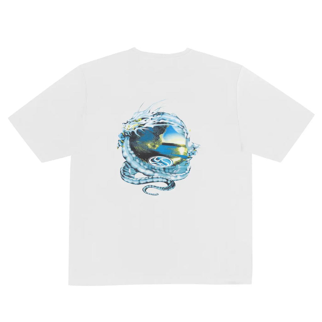 Yardsale Wave Serpent T Shirt - White - back