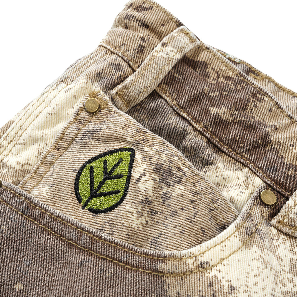 Butter Goods Weathergear Denim Shorts - Camo - embroidery