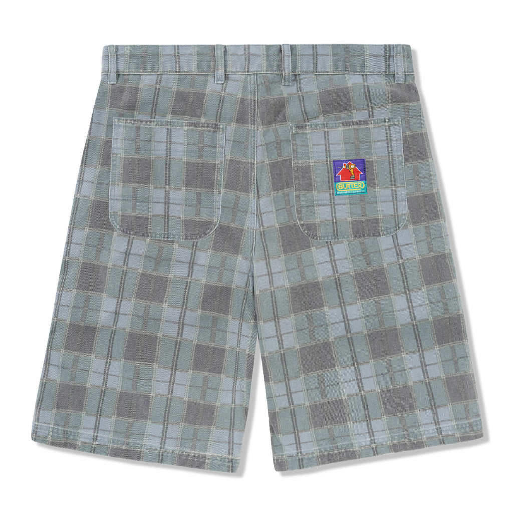 Butter Goods Work  Shorts - Plaid - back