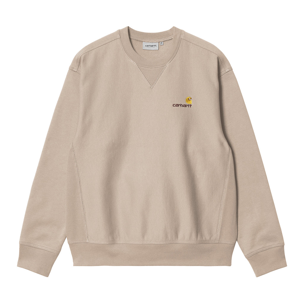 Carhartt WIP American Script Sweatshirt - Fleur De Sel - front