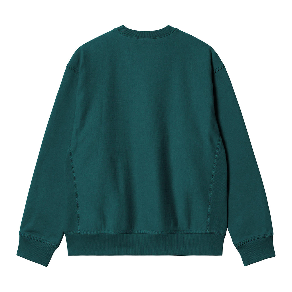 Carhartt WIP American Script Sweatshirt - Malachite - back