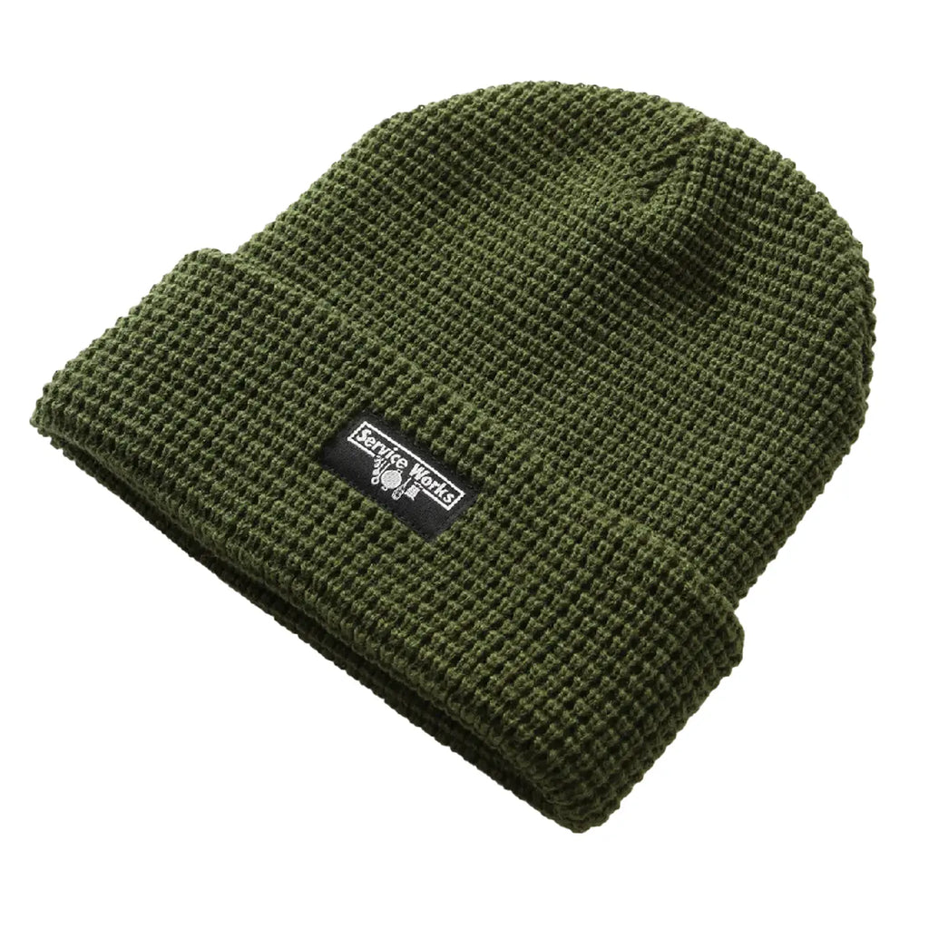 Service Works Waffle Logo Beanie - Olive