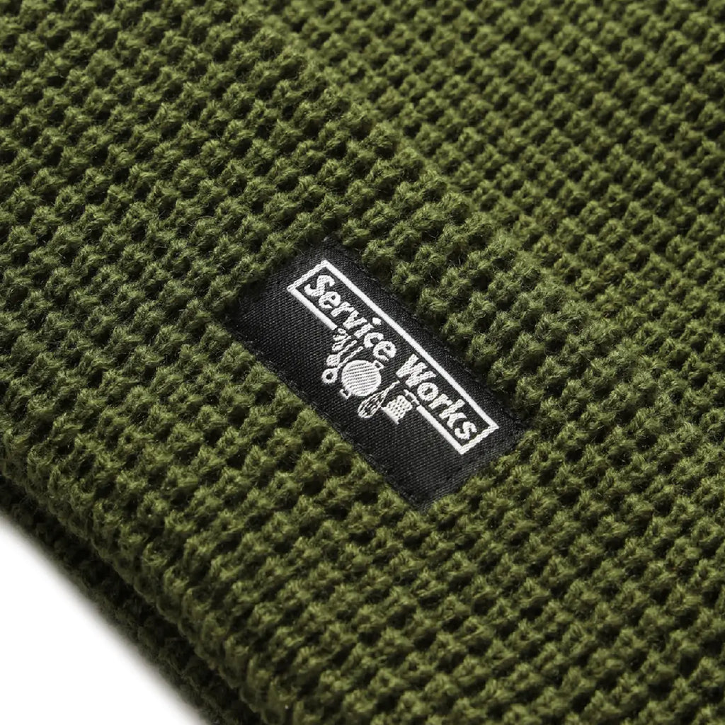 Service Works Waffle Logo Beanie - Olive