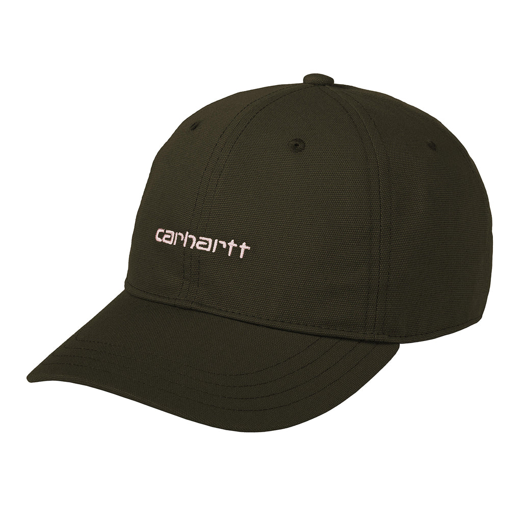 Carhartt WIP Canvas Script Cap - Turtle /Air Yellow - front