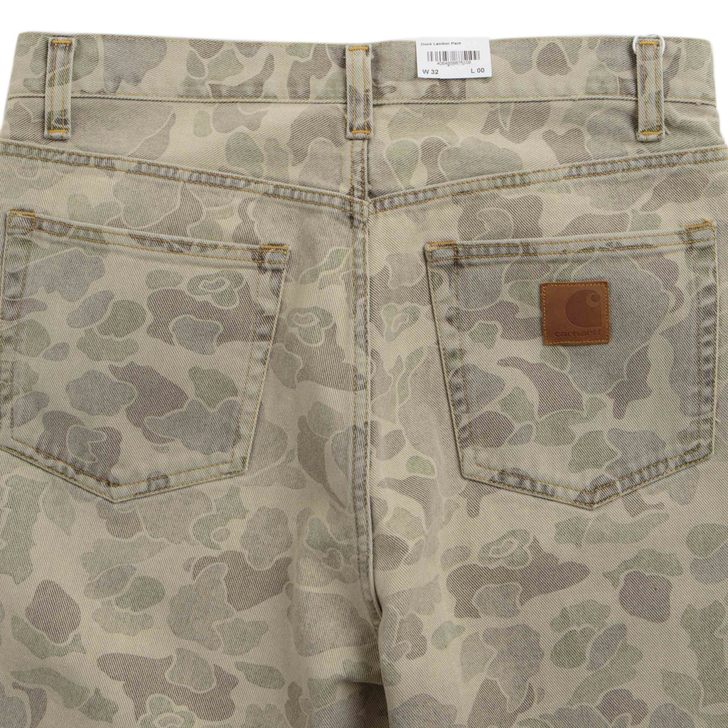 Carhartt WIP Duck Landon Pant - Camo Duck Black bleached - back pockets