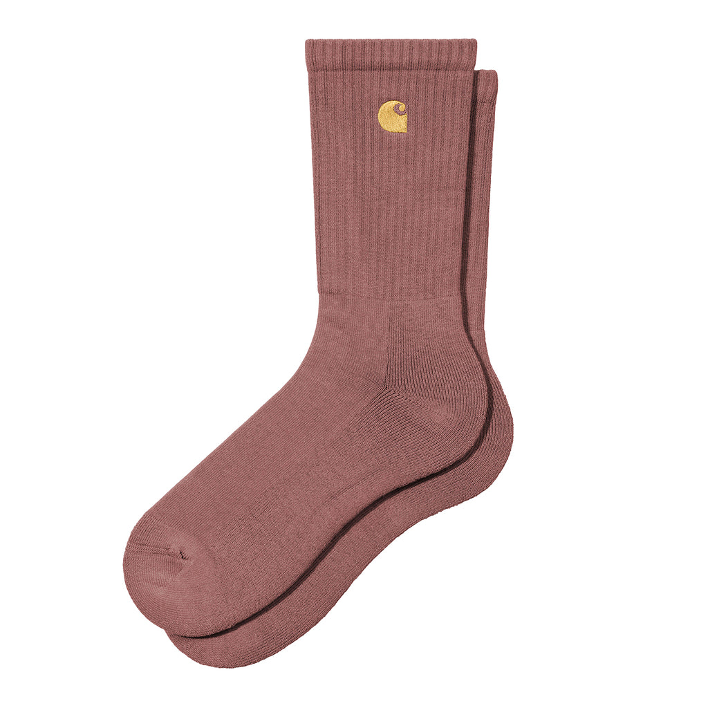 Carhartt WIP Chase Socks - Dusky Pink / Gold - main