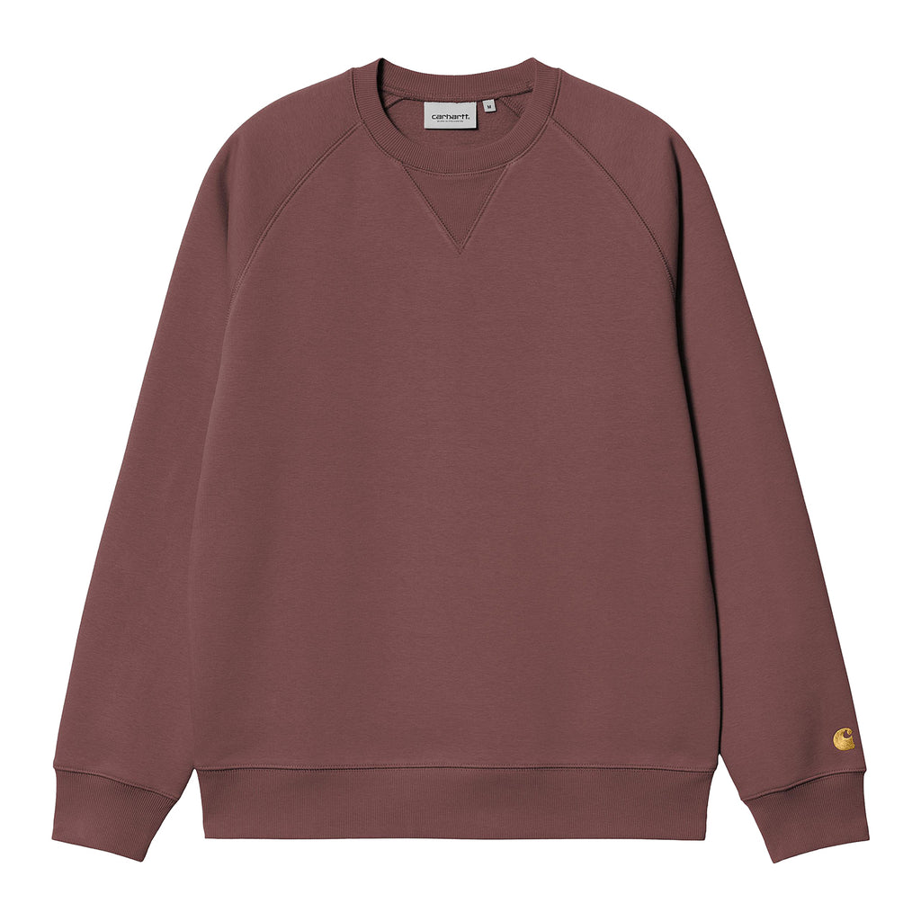 Carhartt WIP Chase Sweatshirt - Dusky Pink / Gold - front