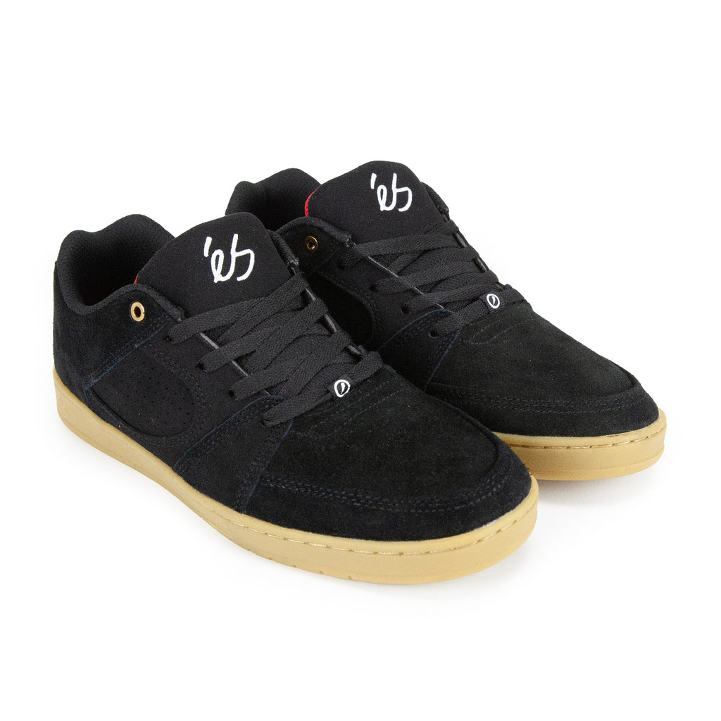 eS Footwear Accel Slim Skate Shoes - Black / Gum - pair