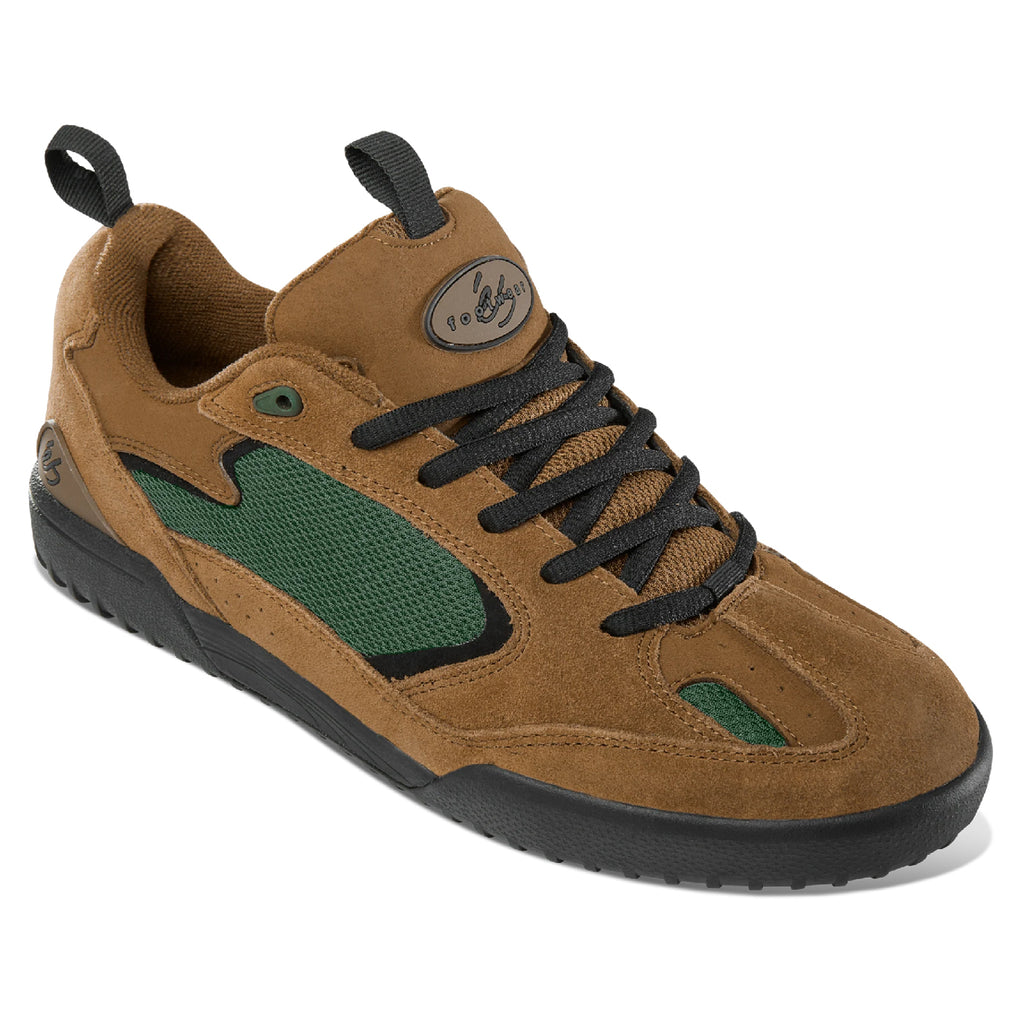 éS Footwear Quattro Skate Shoes - Brown / Green - side