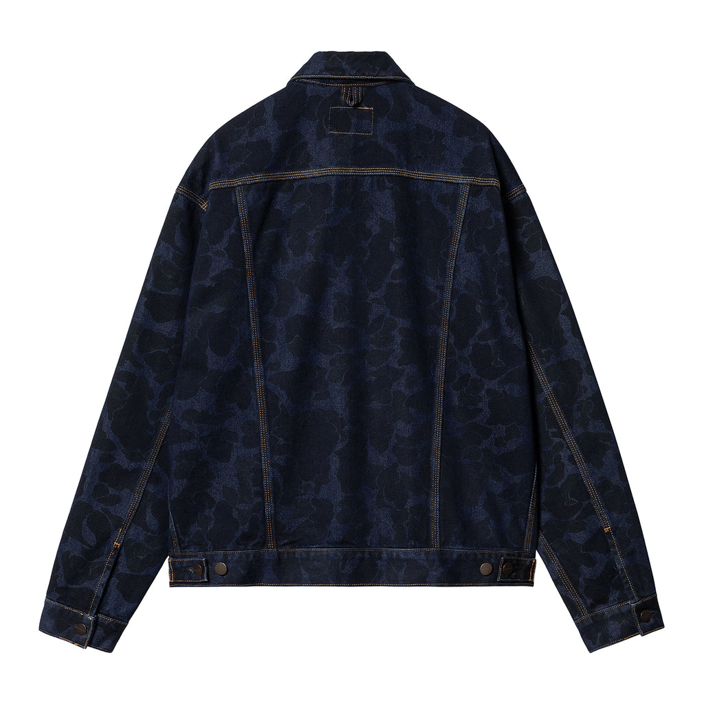 Carhartt WIP Duck Helston Jacket - Camo Duck / Blue Stone Washed - back