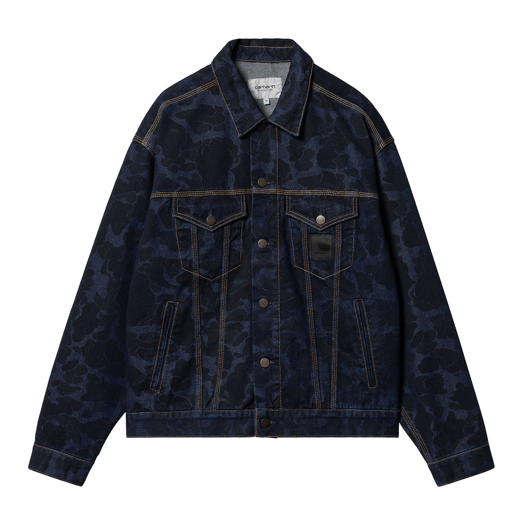 Carhartt WIP Duck Helston Jacket - Camo Duck / Blue Stone Washed - front