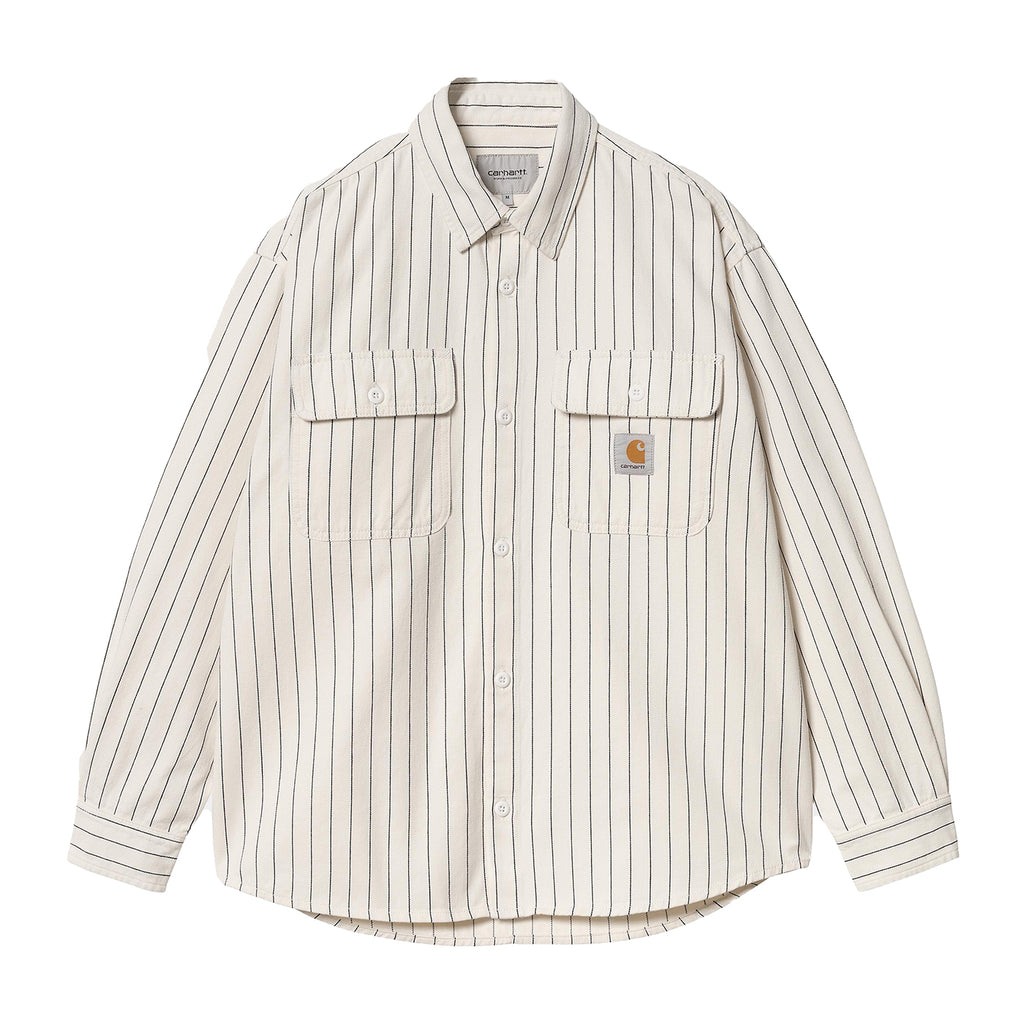 Carhartt WIP Hendry Shirt Jac - Wax / Dark Navy rinsed - front