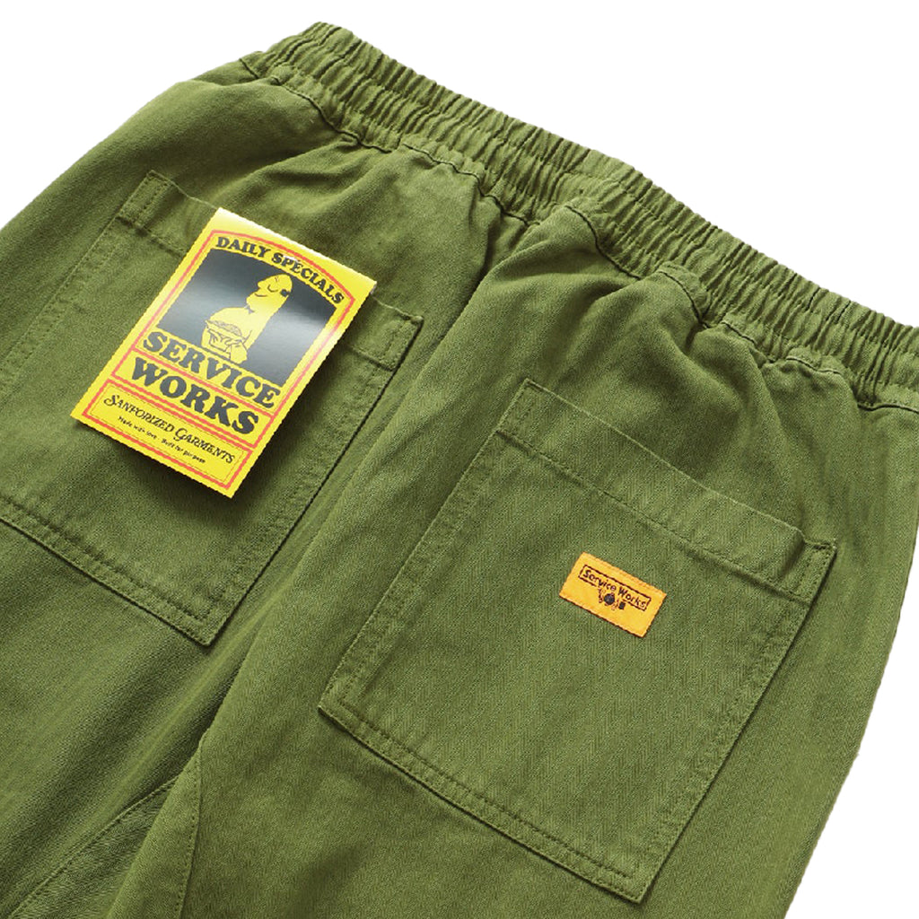 Service Works Herringbone Chef Pant - Pesto