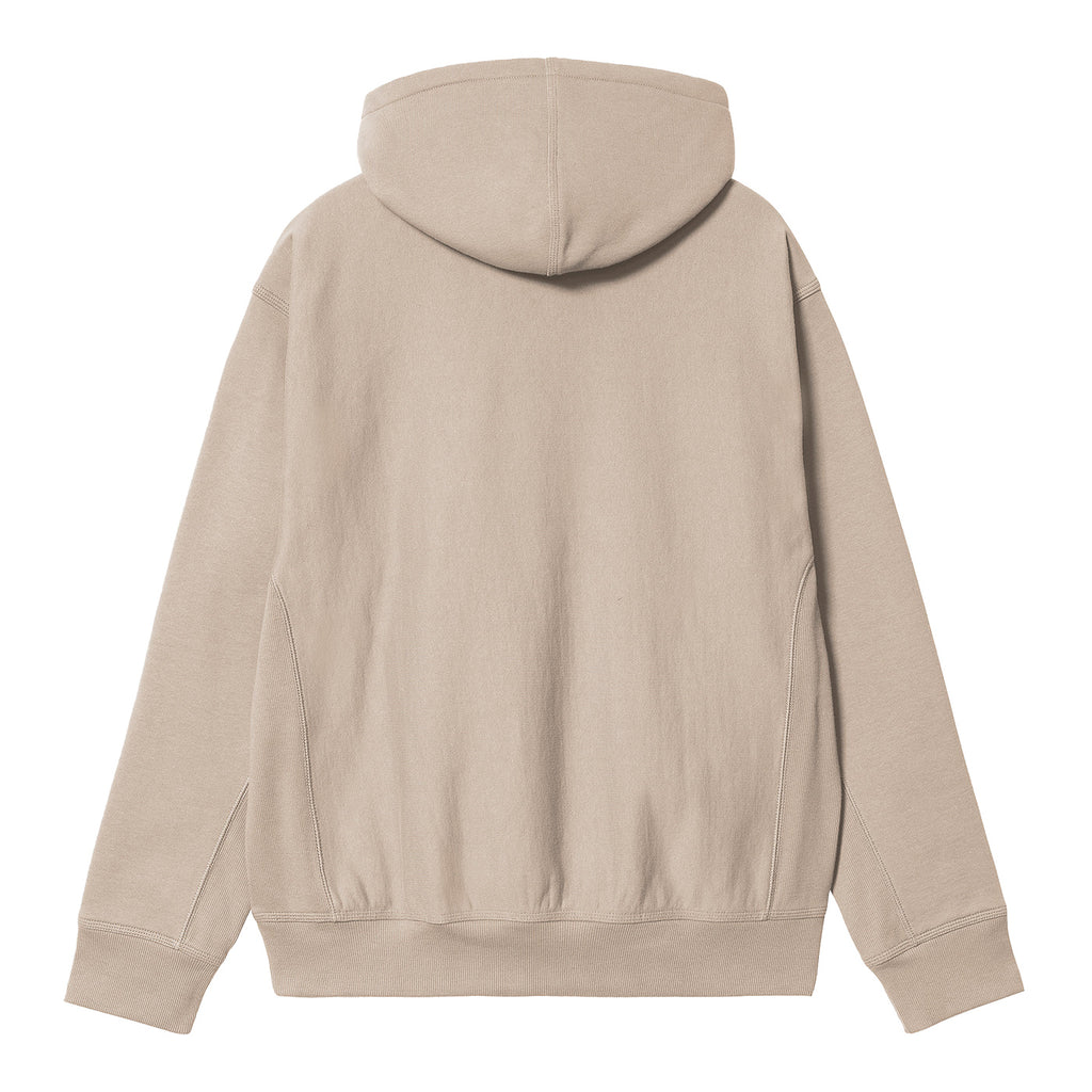 Carhartt WIP Hooded American Script Sweat Hoodie - Fleur De Sel - back