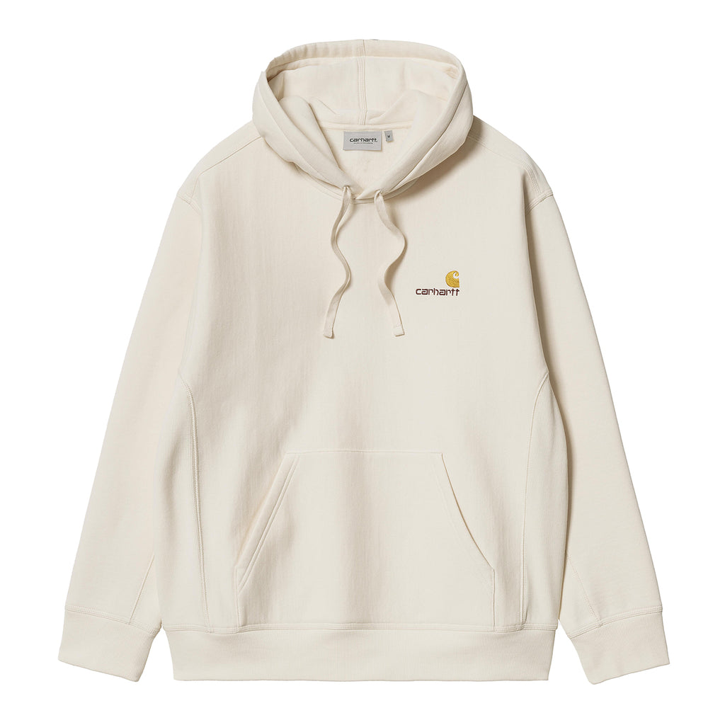 Carhartt WIP Hooded American Script Sweat Hoodie - Natural - front