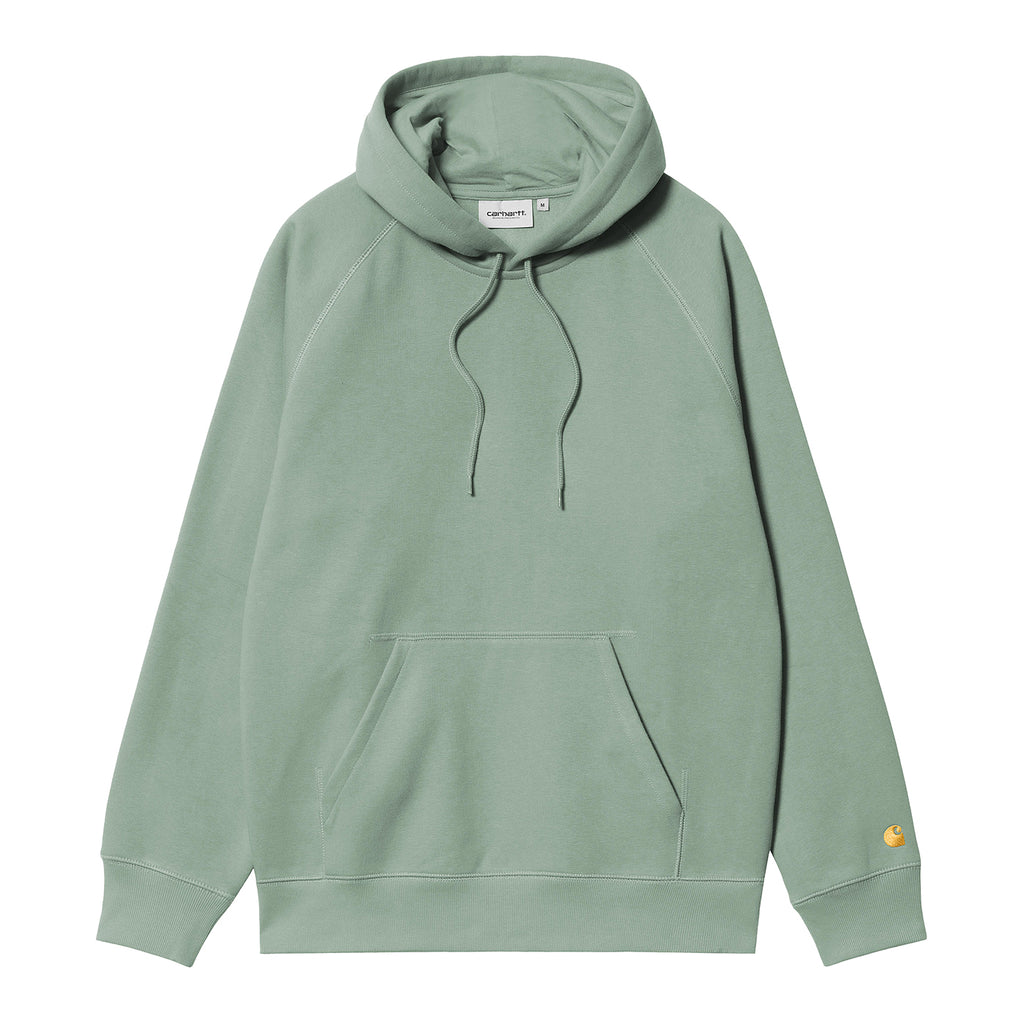 Carhartt WIP Hooded Chase Sweat -  Frosted Green / Gold - front