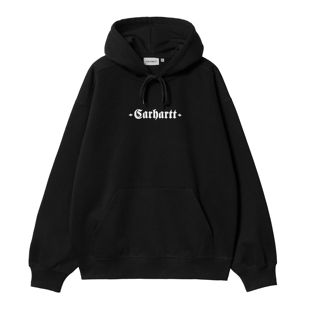 Carhartt WIP Hooded Greatest Hits Sweatshirt - Black / White - front