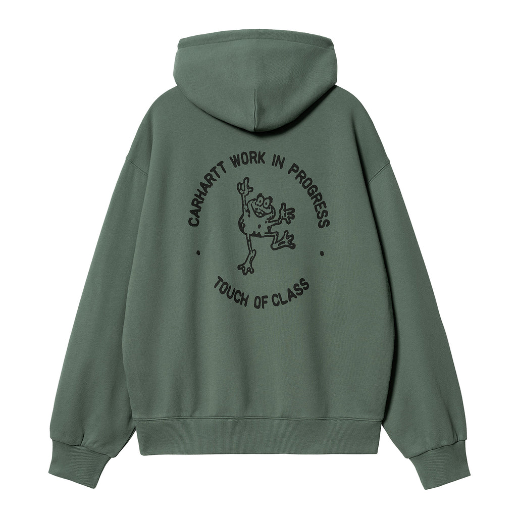 Carhartt WIP Hooded Stamp Sweatshirt - Duck Green / Black